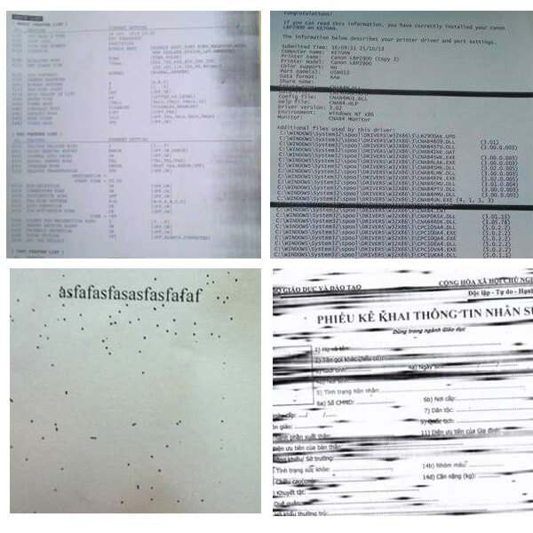 lỗi bản in máy photocopy